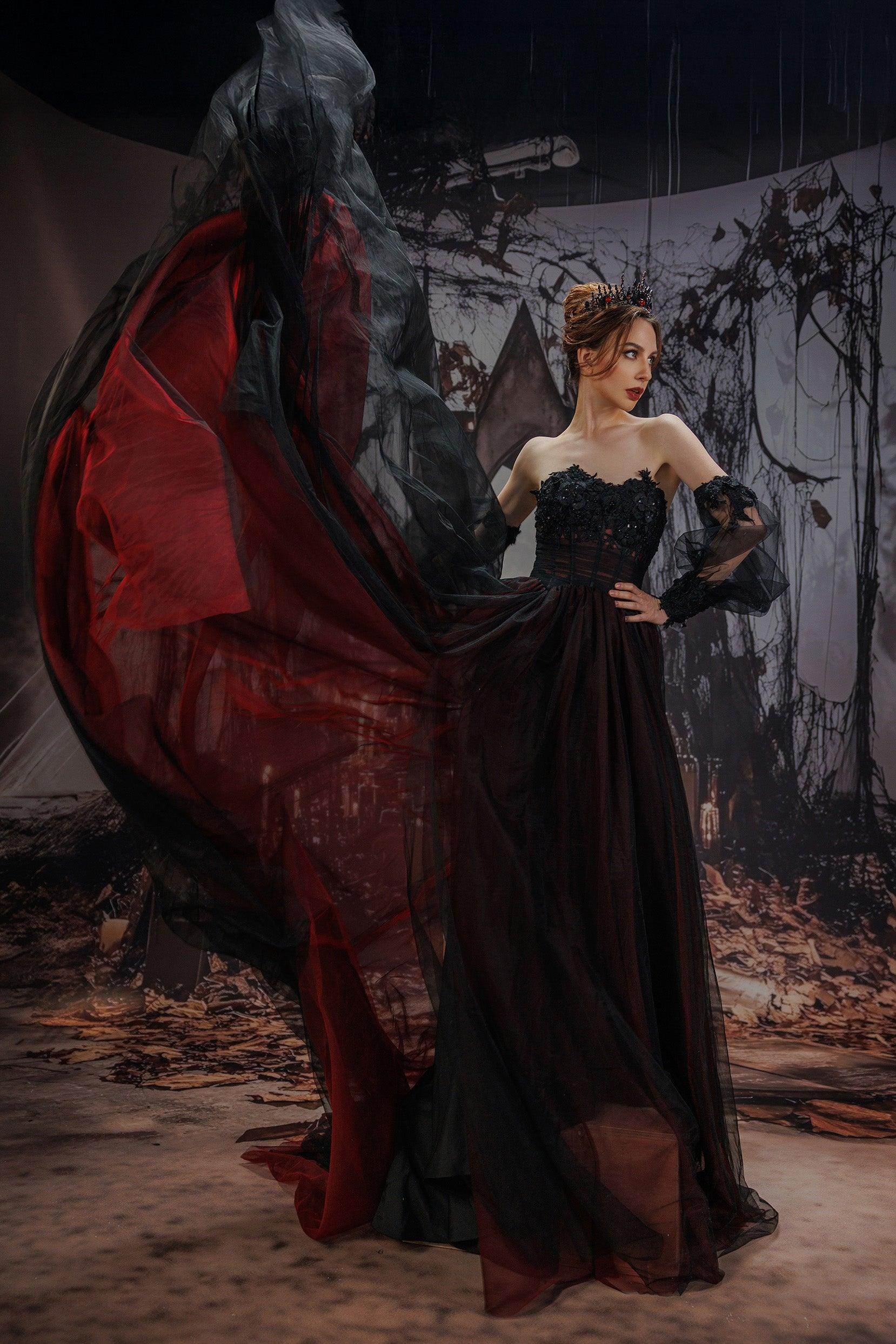 A-Line Chapel Train Lace Tulle Wedding Dress CW3353 - COCOMELODY